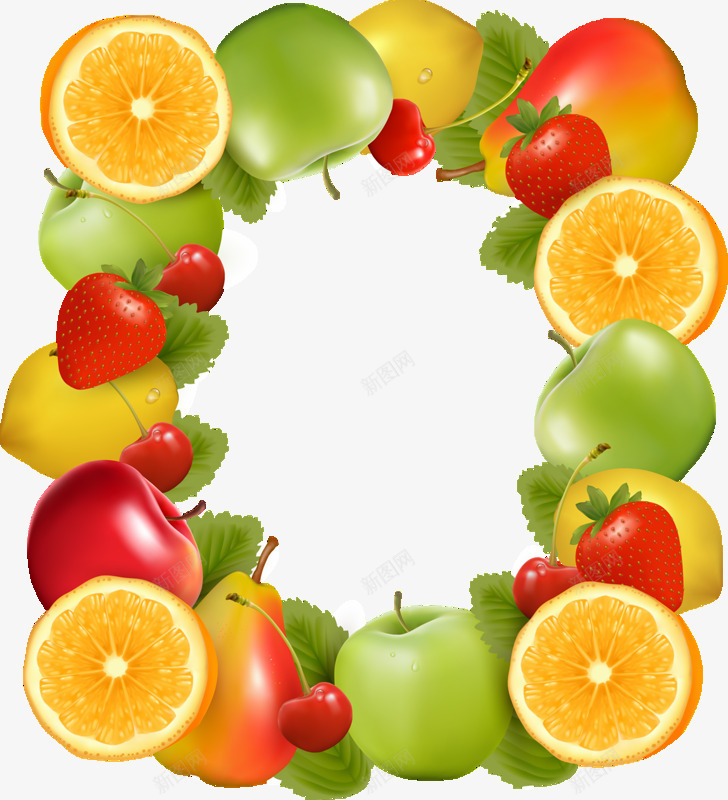 各式各样的水果边框png免抠素材_新图网 https://ixintu.com 水果 红色 绿色 苹果 边框