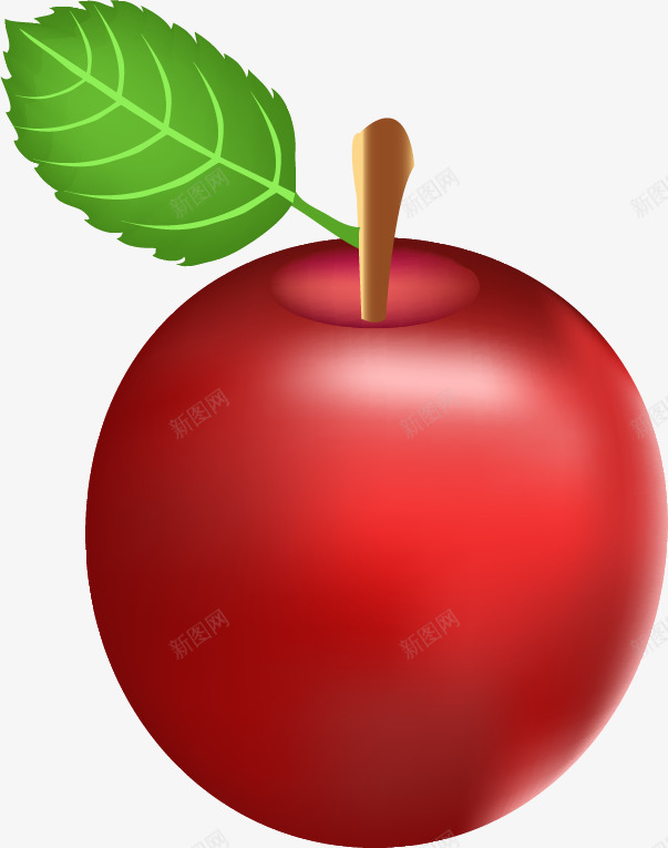 卡通红苹果png免抠素材_新图网 https://ixintu.com 卡通 可爱 平面设计 手绘 插画 水果 红苹果