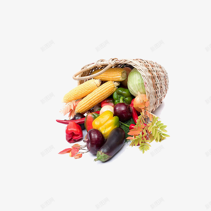 一筐蔬菜png免抠素材_新图网 https://ixintu.com 水果 肉类 蔬菜 食物
