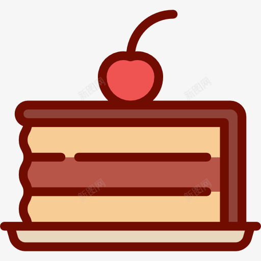 蛋糕图标png_新图网 https://ixintu.com 甜樱桃 甜点 蛋糕 面包 食品