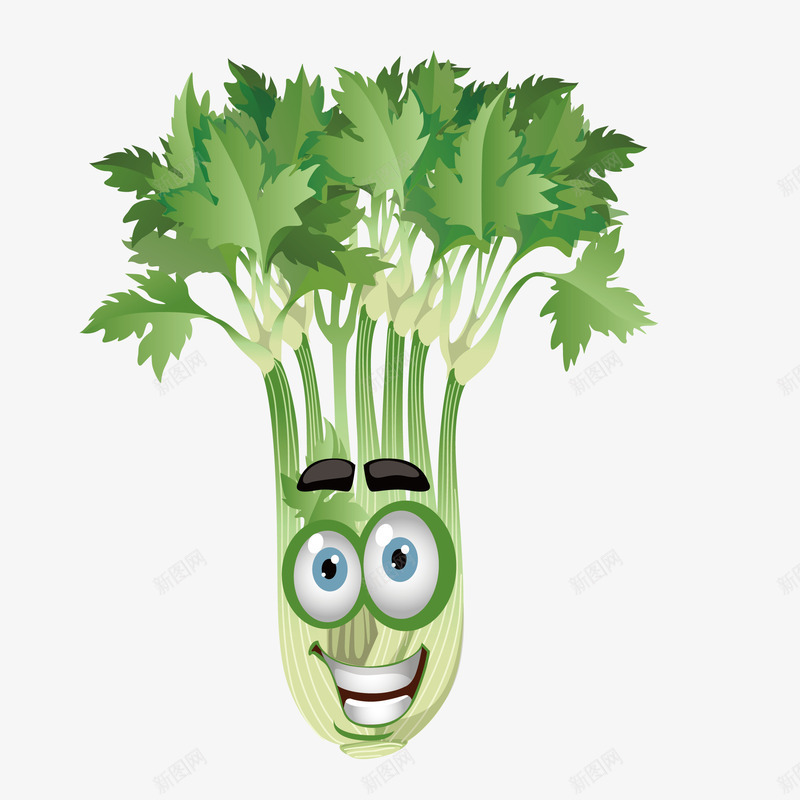 芹菜卡通人图标png_新图网 https://ixintu.com 卡通形象 图示 插图 标识 芹菜 芹菜人 蔬菜