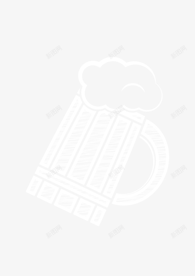 白色啤酒装饰png免抠素材_新图网 https://ixintu.com 啤酒 深背景装饰 白色