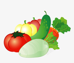 蔬菜水果萝卜卡通蔬菜水果高清图片