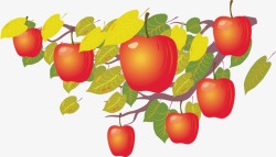 卡通手绘苹果树素材