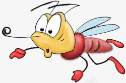 红色蚊子惊讶的蚊子高清图片