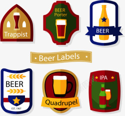 啤酒标签种类素材