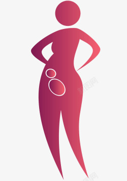 盆底胎儿叉腰的女子高清图片