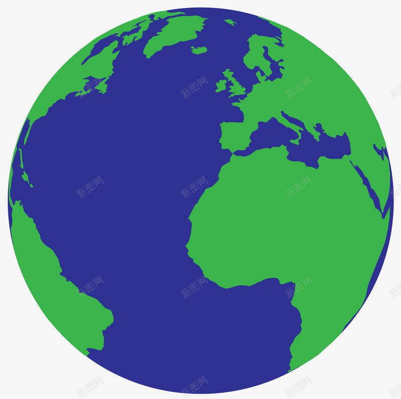 手绘蓝绿色地球png免抠素材_新图网 https://ixintu.com 地球 地球素材 宇宙 手绘 手绘素材 星球 星球素材 绿色 蓝色