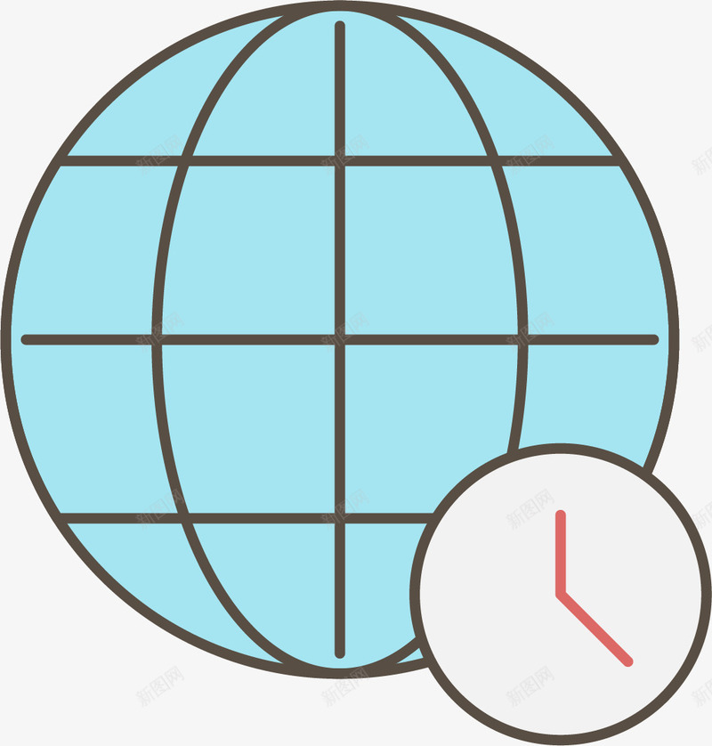 地球时差矢量图eps免抠素材_新图网 https://ixintu.com 卡通地球 地球 地球简笔 地球简笔画 手绘地球 时差 矢量图