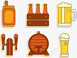 啤酒木桶创意啤酒高清图片