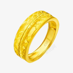 周大福蛇纹黄金戒指素材