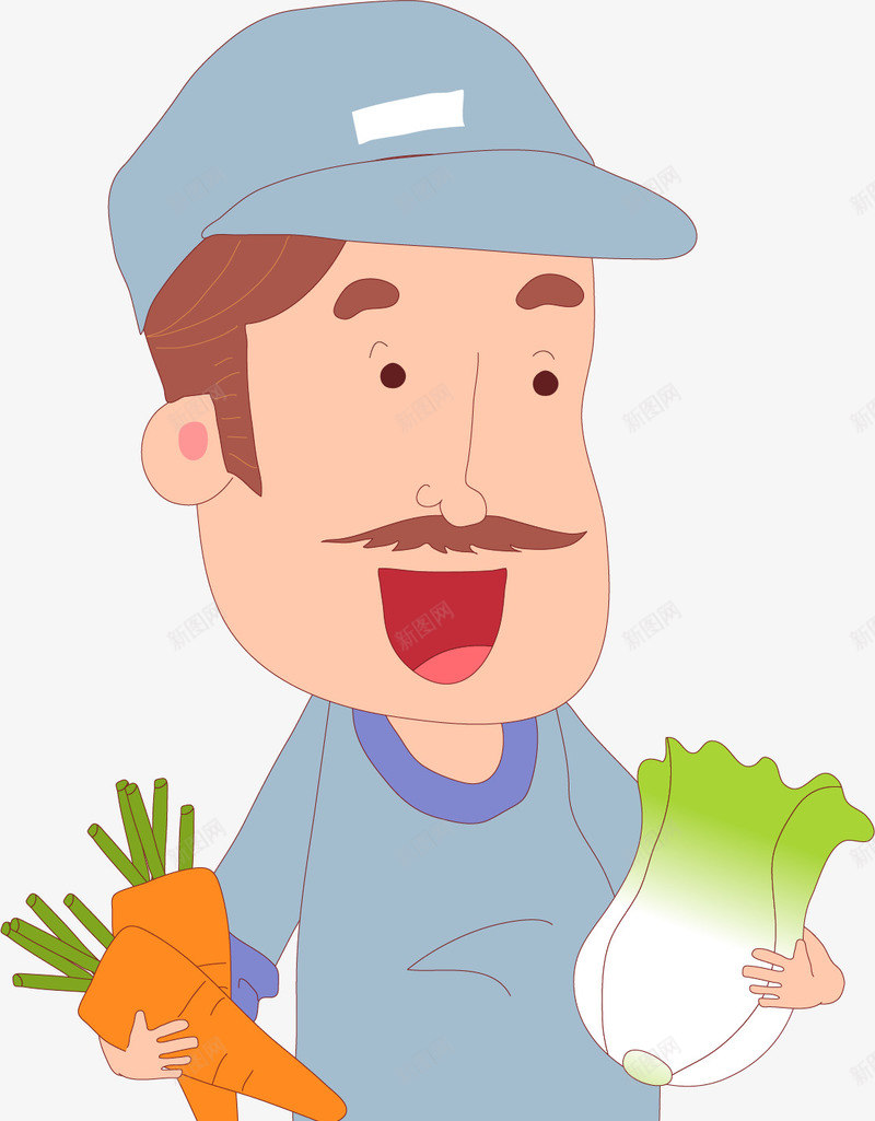 手绘蔬菜售卖员矢量图ai免抠素材_新图网 https://ixintu.com 人物 手绘 矢量图 菜类图片 蔬菜售卖员