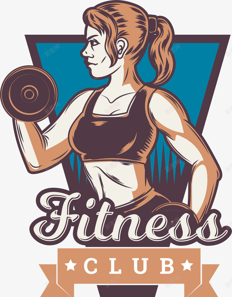 女性健身运动标签png免抠素材_新图网 https://ixintu.com 健身标签 复古 女性 欧式 矢量图案 运动 锻炼