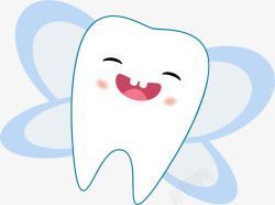 白色牙齿png卡通牙齿图标高清图片