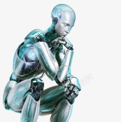 机器人免扣PNG图绿色科技版的机器人高清图片