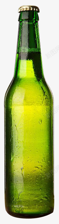 一瓶啤酒psd免抠素材_新图网 https://ixintu.com 啤酒 瓶子 矢量装饰 绿色 装饰 酒瓶