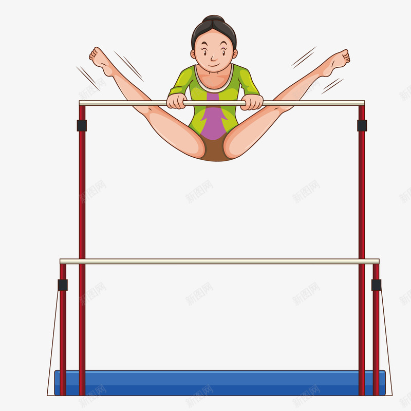 女性png免抠素材_新图网 https://ixintu.com 体操 双杠 奥运会 女子 高低杠