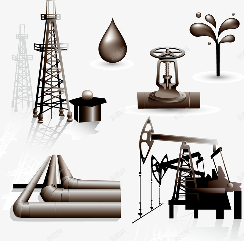 石油png免抠素材_新图网 https://ixintu.com 免费矢量下载 机械 石油 黑色