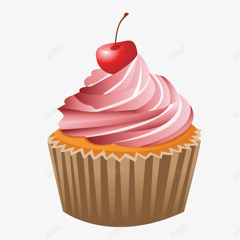 粉色美味蛋糕卡通图标png_新图网 https://ixintu.com 卡通图标 樱桃 水果 粉色 美味 蛋糕 食物
