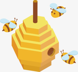 蜜蜂巢穴素材