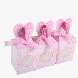 粉色蝴蝶花平安果包装盒素材