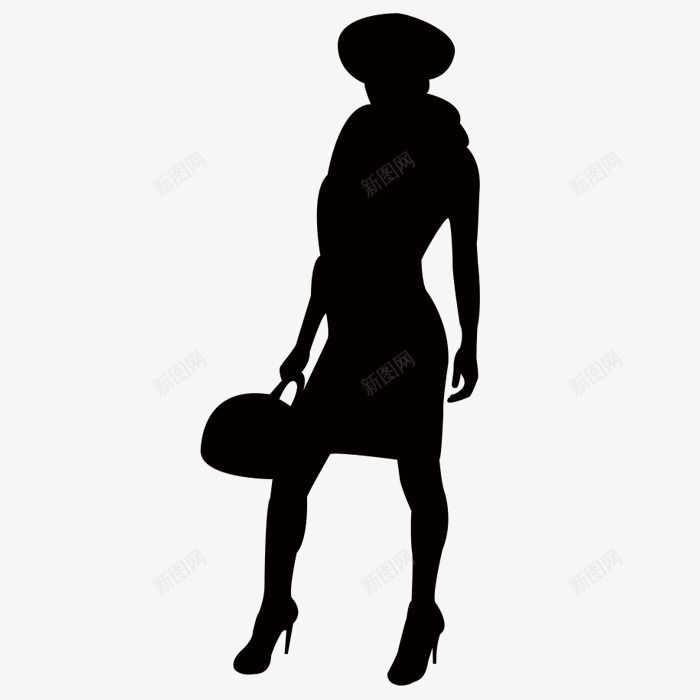 时尚女性剪影图标png_新图网 https://ixintu.com png图形 png装饰 女人 女子 女性 手绘 装饰
