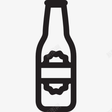 标签的啤酒瓶图标图标