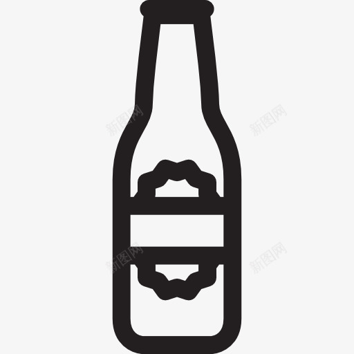 标签的啤酒瓶图标png_新图网 https://ixintu.com 啤酒 标签 瓶 酒 酒吧 食品