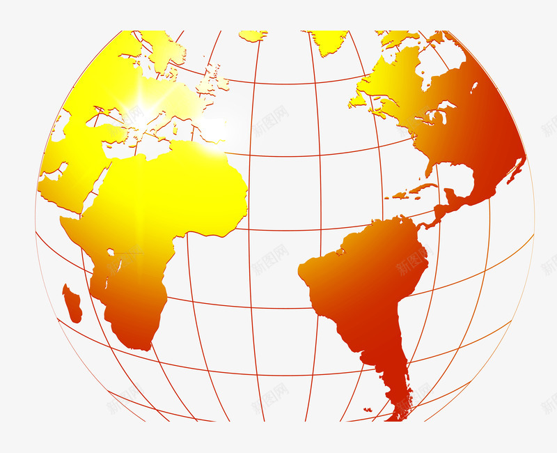 地球经纬线png免抠素材_新图网 https://ixintu.com 地图 地球 手绘 经纬线