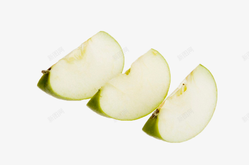 切开的青苹果png免抠素材_新图网 https://ixintu.com 水果 白色 苹果 青苹果 食物