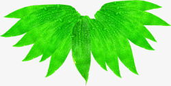 绿色树叶翅膀造型素材