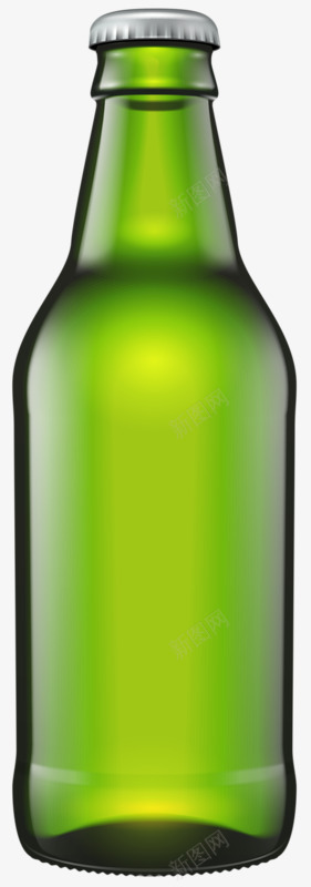 绿色啤酒瓶png免抠素材_新图网 https://ixintu.com 啤酒 手绘 绿色 饮料