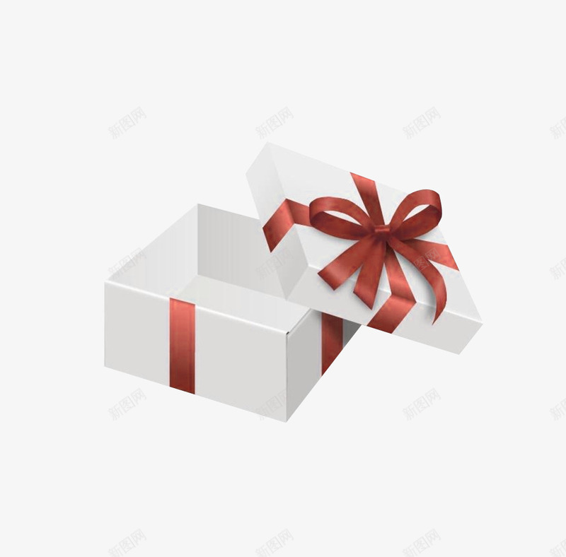 白色礼品盒png免抠素材_新图网 https://ixintu.com 白色 盒子 礼品盒 礼物