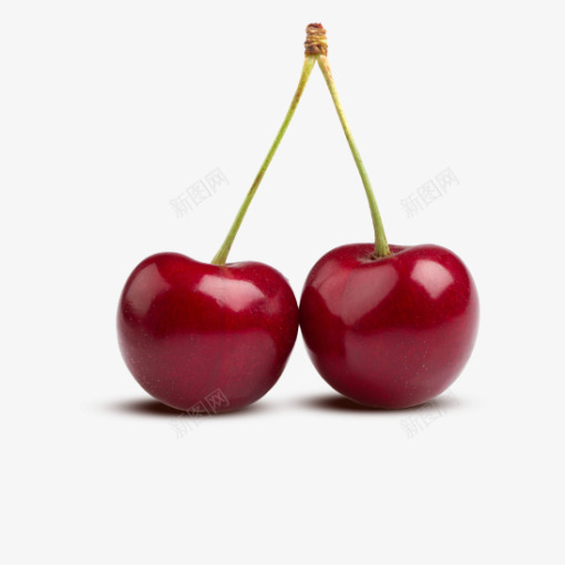 两颗红樱桃图标png_新图网 https://ixintu.com 图示 插图 标识 樱桃 水果 红樱桃 背景图 酸甜