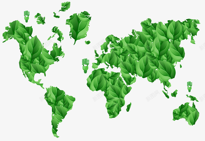 环保绿色地球全球地图png免抠素材_新图网 https://ixintu.com 全球 地图 地球 环保 绿色