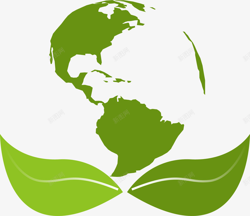 环保创意地球图标矢量图ai_新图网 https://ixintu.com 创意地球 图标 环保设计 矢量图