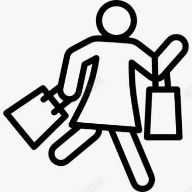 女人购物图标图标