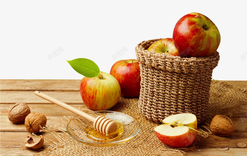 蜂蜜苹果png免抠素材_新图网 https://ixintu.com 一筐苹果 摘苹果 核桃 水果 苹果 苹果切片 苹果宣传 蜂蜜