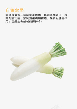 白萝卜白色食品白色蔬菜素材