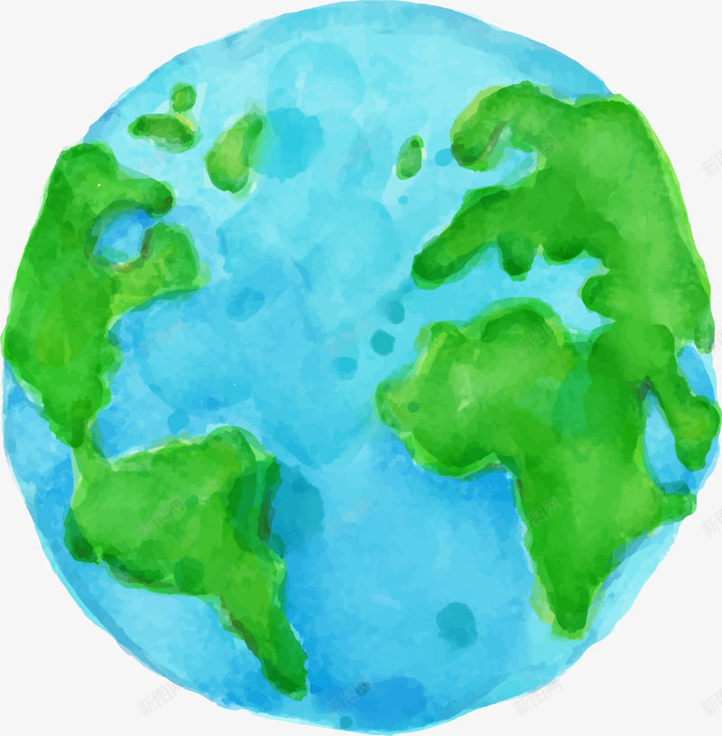 世界环境日美丽地球png免抠素材_新图网 https://ixintu.com 世界环境日 保护地球 手绘地球 水彩 环保 美丽地球