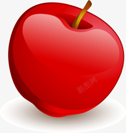 手绘红苹果素材