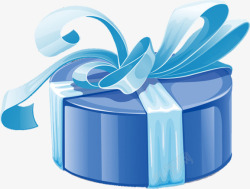 圆形礼品盒蓝色圆形礼品盒高清图片
