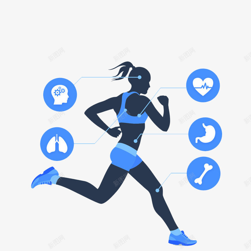 奔跑女性图标png_新图网 https://ixintu.com 夜跑 奔跑女性 小跑 跑 跑步 跑步图标 高清免扣素材
