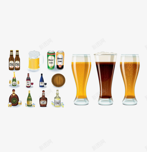 有质感的国外啤酒元素png免抠素材_新图网 https://ixintu.com 元素 啤酒 国外 小麦啤酒 进口