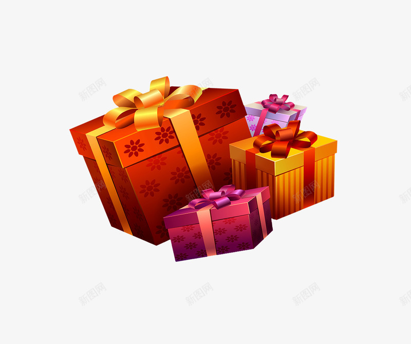 渐变色的礼品盒png免抠素材_新图网 https://ixintu.com 彩色 成堆 渐变 礼品 礼品盒