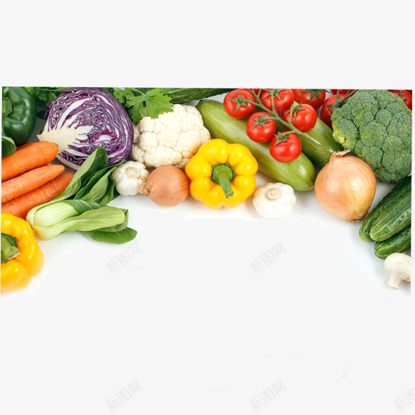 蔬菜边框png免抠素材_新图网 https://ixintu.com 清新 简约 绿色食品 菜类图片 蔬菜 边框