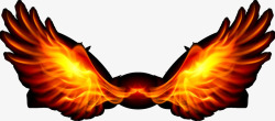 燃烧的翅膀图片火焰翅膀矢量图高清图片