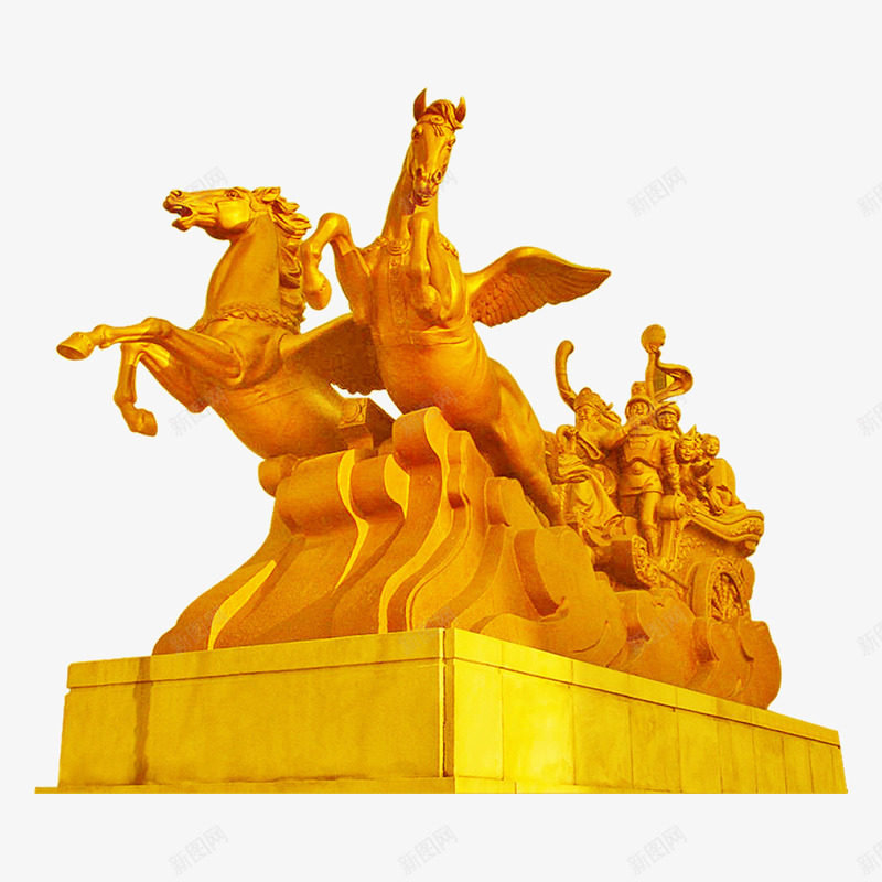 装饰黄金雕塑png免抠素材_新图网 https://ixintu.com 装饰素材 黄金雕塑