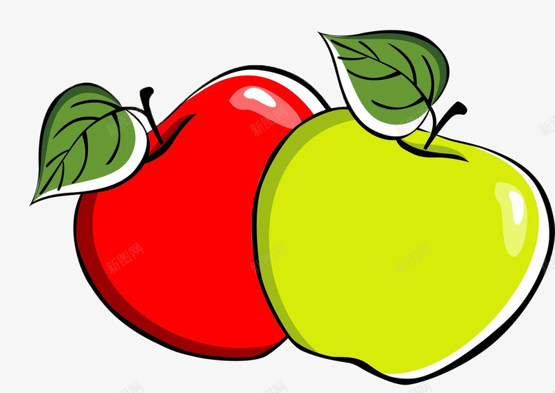 彩色的苹果png免抠素材_新图网 https://ixintu.com 小清新 批发市场 新鲜 水果