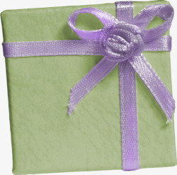 紫色蝴蝶结丝带礼品盒素材